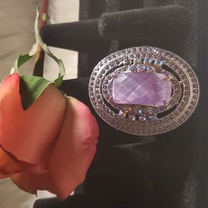 Big Lavender Stone Ring